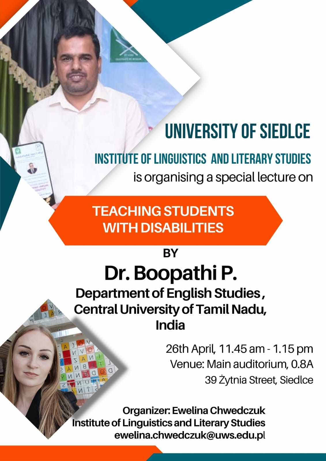 zaproszenie wykład dr Boopathi